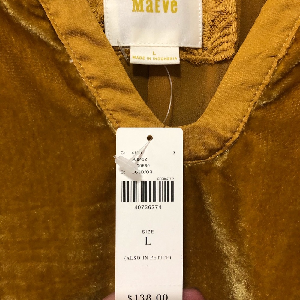 Anthropologie Maeve Ingrid Velvet Tunic Dress - L - Picture 6 of 6